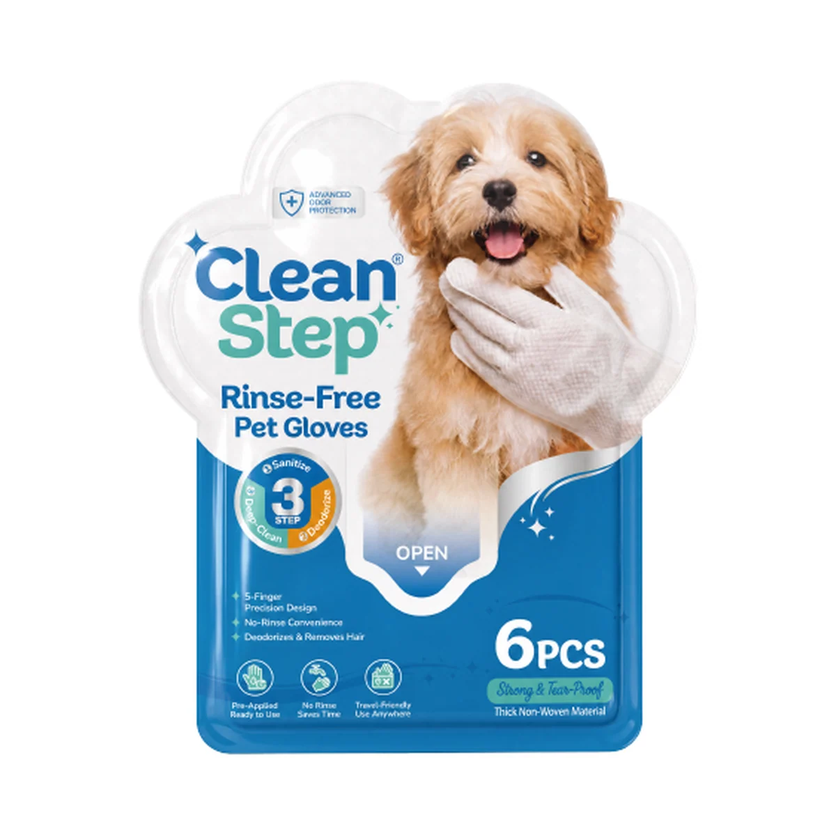 Clean Step no-rinse grooming gloves