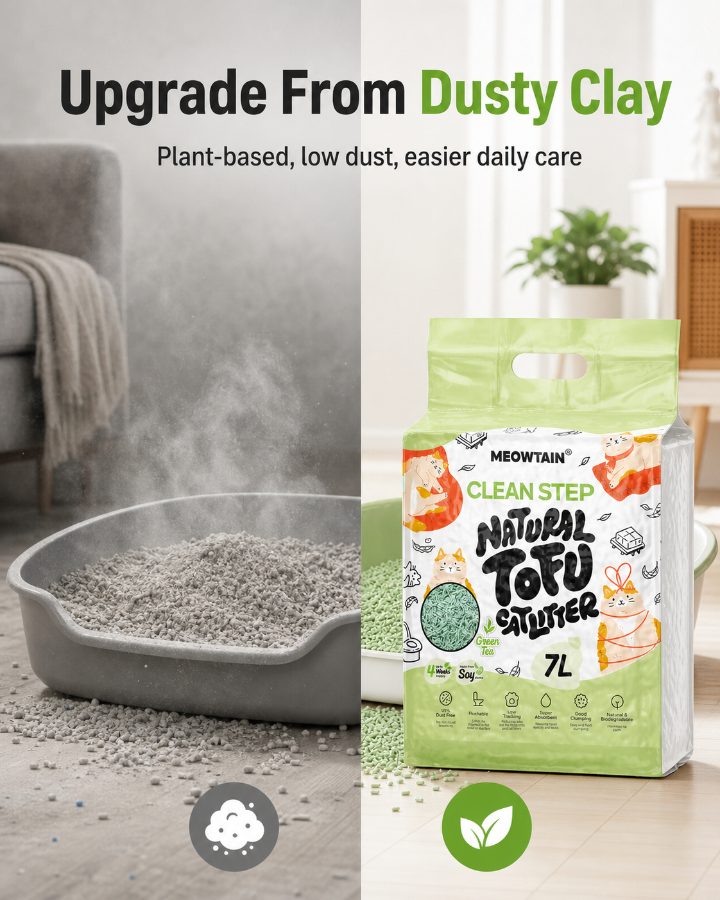 Clean Step Tofu Cat Litter · Green Tea · 4