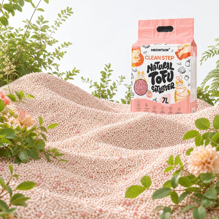 Clean Step Tofu Cat Litter · Peach · 2