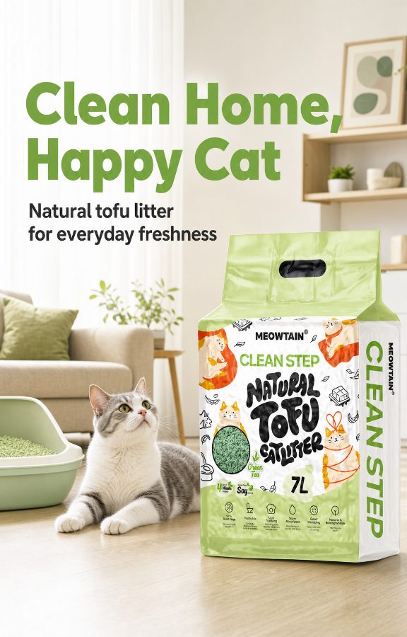 Clean Step Tofu Cat Litter · Green Tea · 1