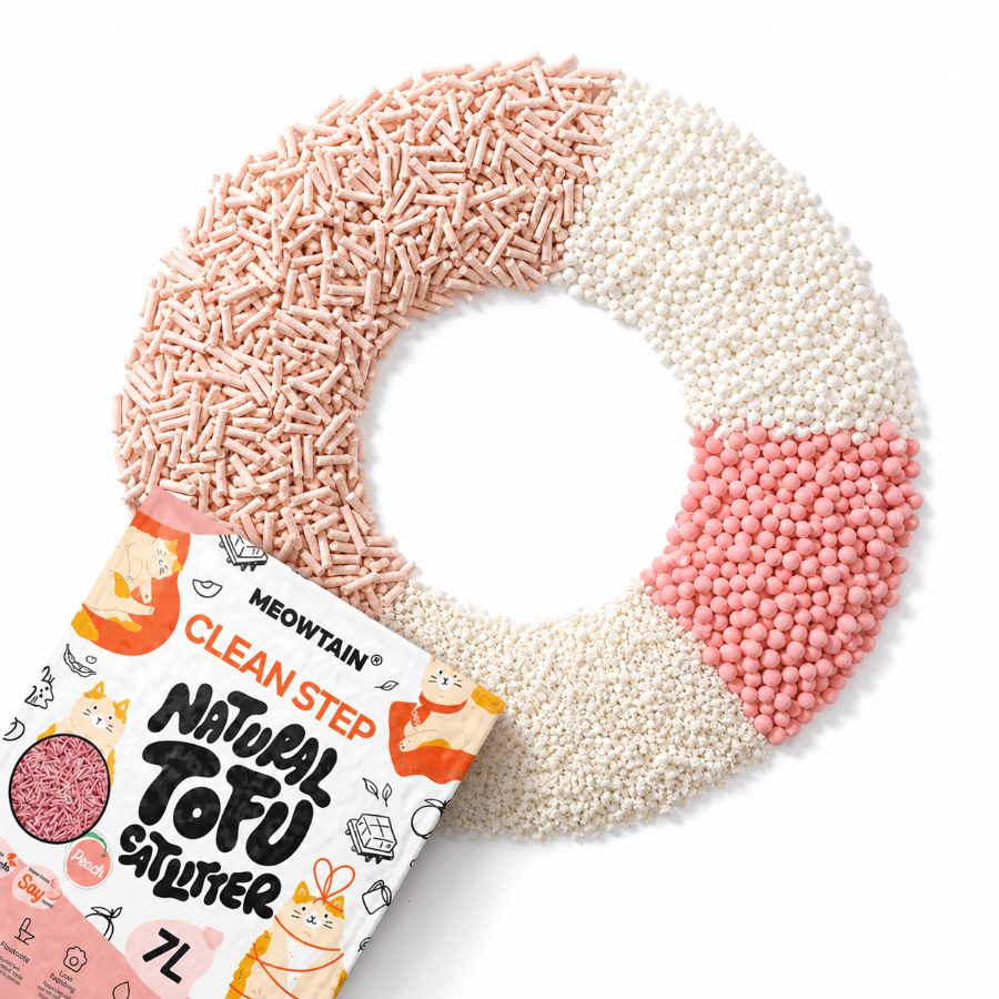 Clean Step Tofu Cat Litter · Peach · 5