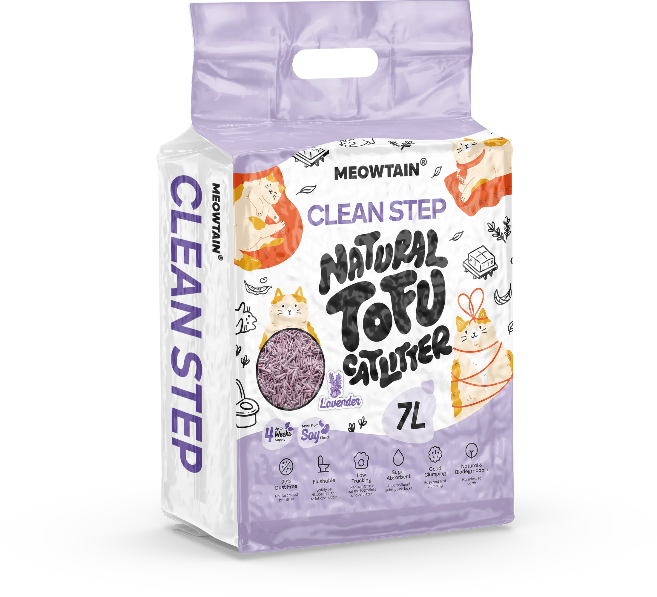 Cleanstep tofu cat litter flavor packaging 3