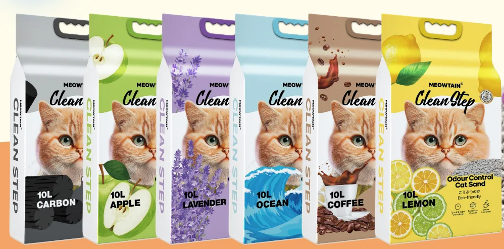مجموعة تعبئة رمل القطط البنتونيت ذات الشكل الكروي غير الغبار من Clean Step