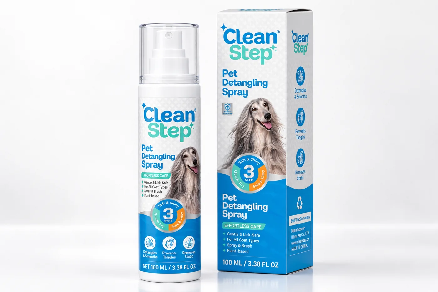 Clean Step 반려동물 엉킴 방지 스프레이