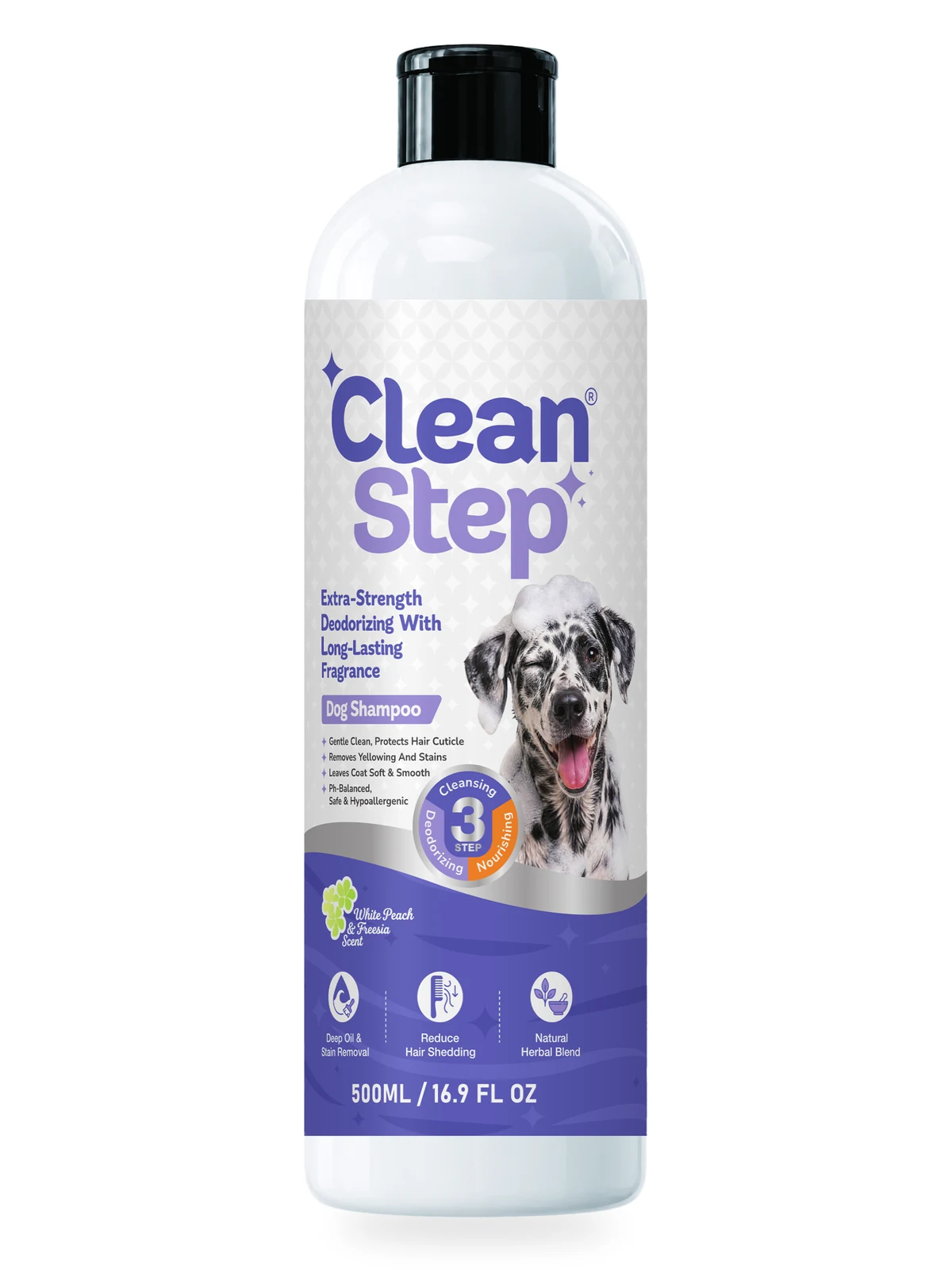 Cleanstep White-Coat Brightening dog shampoo