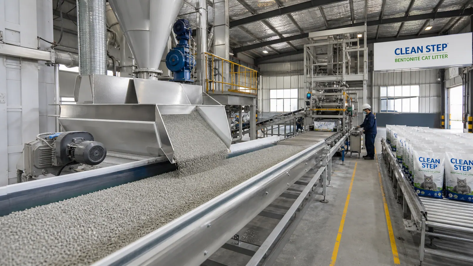 Clean Step cat litter manufacturing line